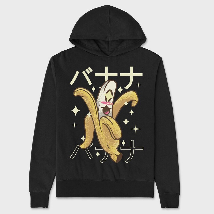 Hanorac Barbati (Unisex), Banana Crazy Kawaii