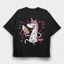 Drunk Unicorn With Beer Bachelor, Tricou Oversize Barbati (Unisex)