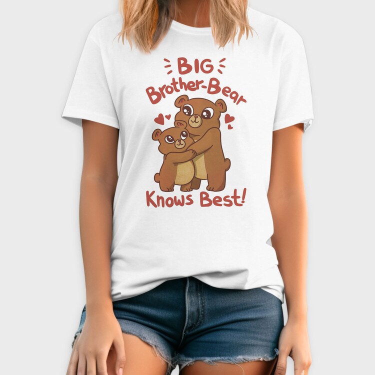 Bear Brothers Cute Animals Big Bear Brother Knows Best, Tricou Barbati (Unisex)