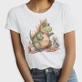 Dinosaur Fantasy Watercolor Birthday Tote, Tricou Femei