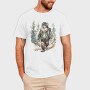 Bear Walking In The Woods Watercolor Forest, Tricou Barbati (Unisex)