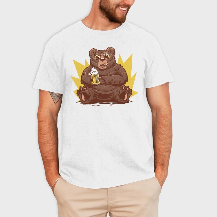 Bear With Beer Beer, Tricou Barbati (Unisex)