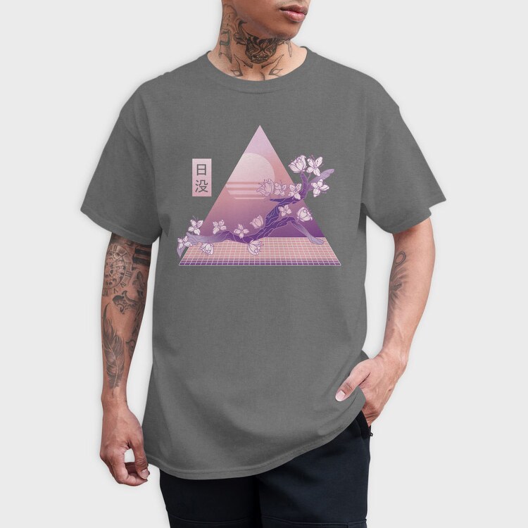 Cherry Blossom Vaporwave, Tricou Barbati (Unisex)
