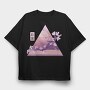 Cherry Blossom Vaporwave, Tricou Oversize Barbati (Unisex)
