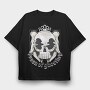 Hands With Skull Queen Of Ghosting Anti Valentines, Tricou Oversize Barbati (Unisex)