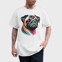 Pop Art Pug Dog, Tricou Barbati (Unisex)