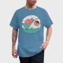 Cat Biting Shark, Tricou Barbati (Unisex)