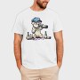 Dog Drinking Beer, Tricou Barbati (Unisex)