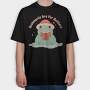 Frog Reading Book Cute, Tricou Oversize Barbati (Unisex)