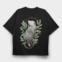 Possum Animal With Mystical Leaves, Tricou Oversize Barbati (Unisex)