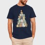 Cat Christmas Tree, Tricou Barbati (Unisex)