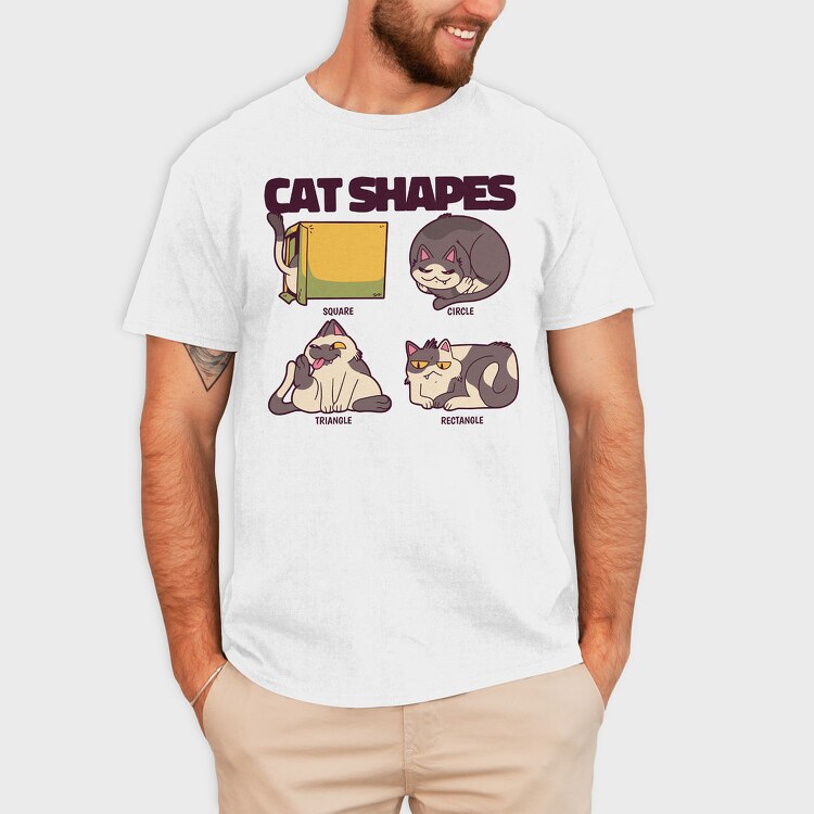 Funny Cat Shapes, Tricou Barbati (Unisex)
