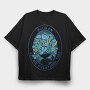 Head With Plants Overthink Hold On, Tricou Oversize Barbati (Unisex)