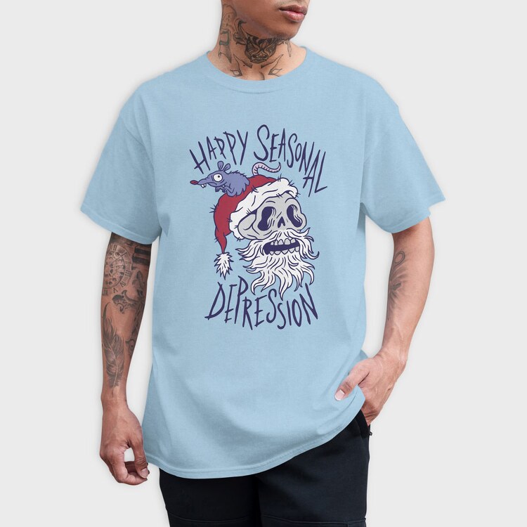 Happy Seasonal Depression, Tricou Barbati (Unisex)