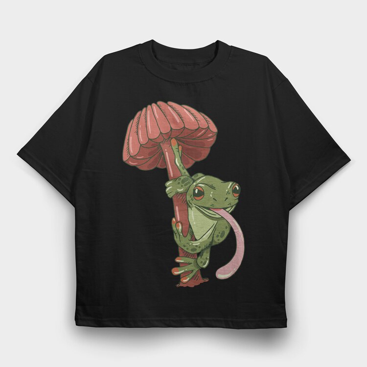 Frogs Fly High, Tricou Oversize Barbati (Unisex)