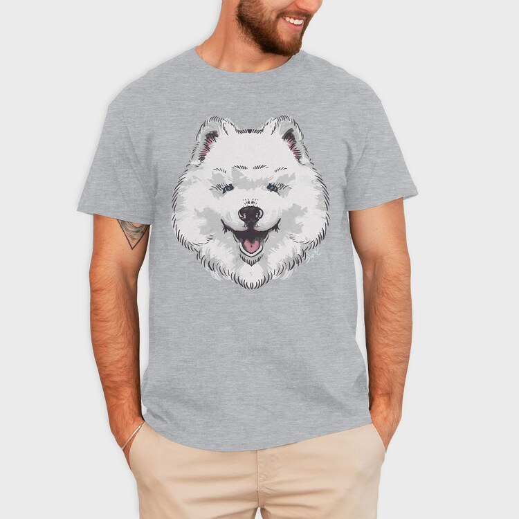 Dog Samoyed, Tricou Barbati (Unisex)