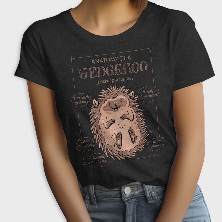 Hedgehog Anatomy Cute, Tricou Femei