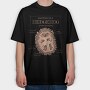 Hedgehog Anatomy Cute, Tricou Oversize Barbati (Unisex)