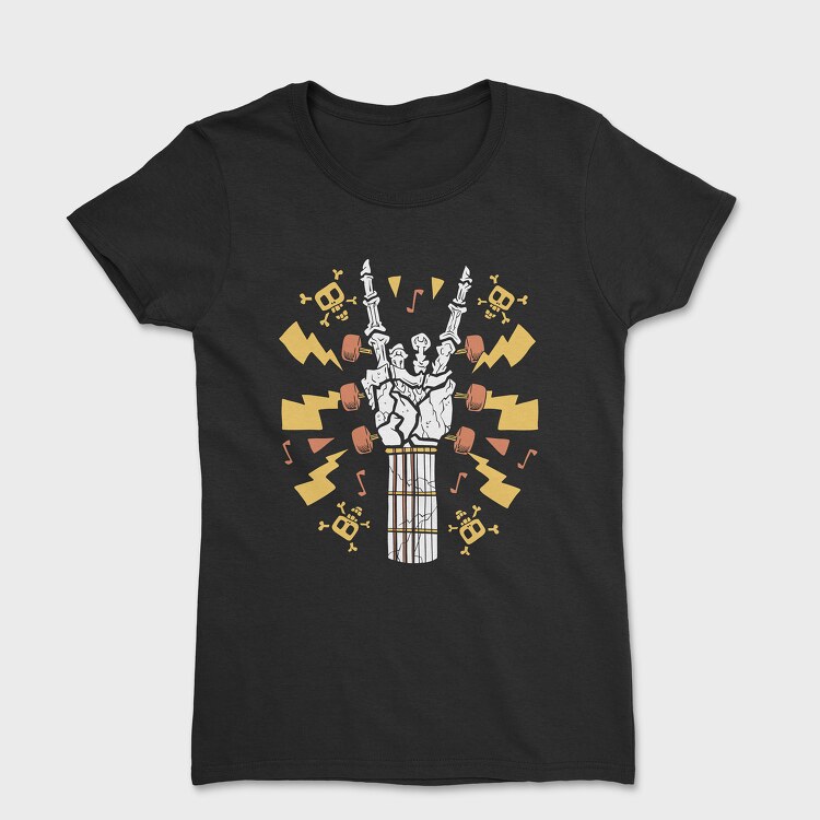 Skeleton Hand Guitar, Tricou Femei