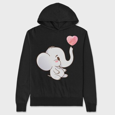 Cute Elephant, Hanorac Oversize Barbati (Unisex)