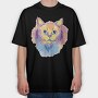 Watercolor Cat, Tricou Oversize Barbati (Unisex)