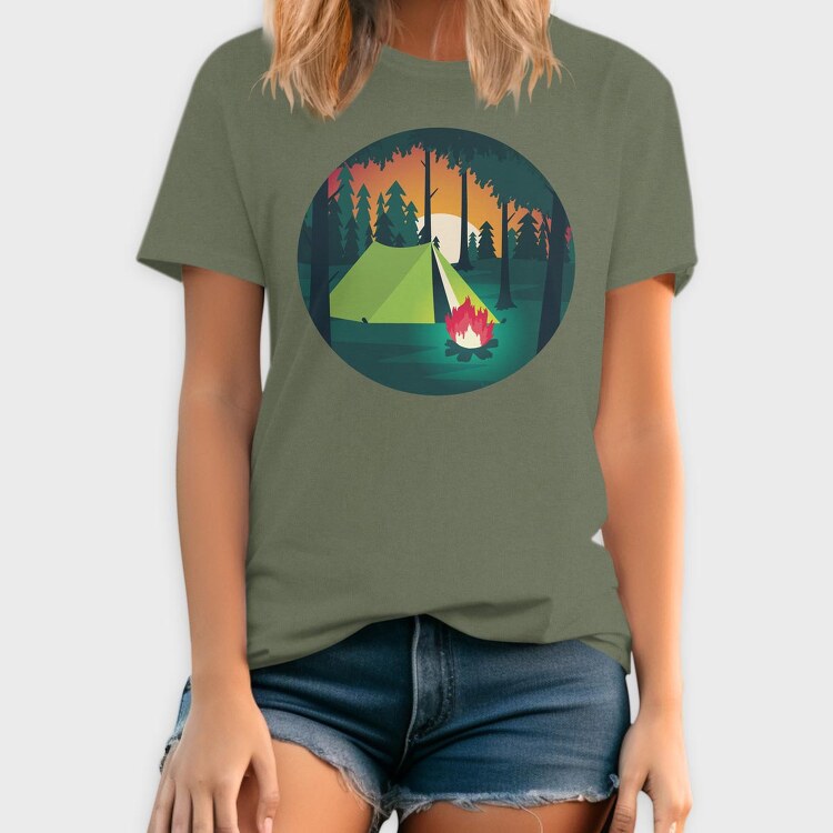 Camping Night, Tricou Barbati (Unisex)