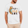 Funny Giraffe Quote High Life, Tricou Barbati (Unisex)