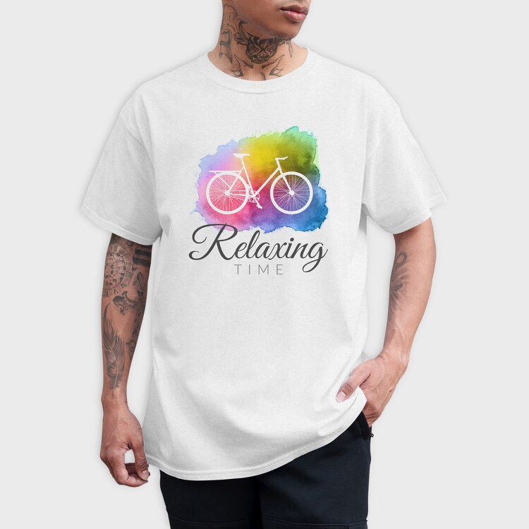 Watercolor Cycling Logo 001, Tricou Barbati (Unisex)