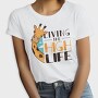 Funny Giraffe Quote High Life, Tricou Femei