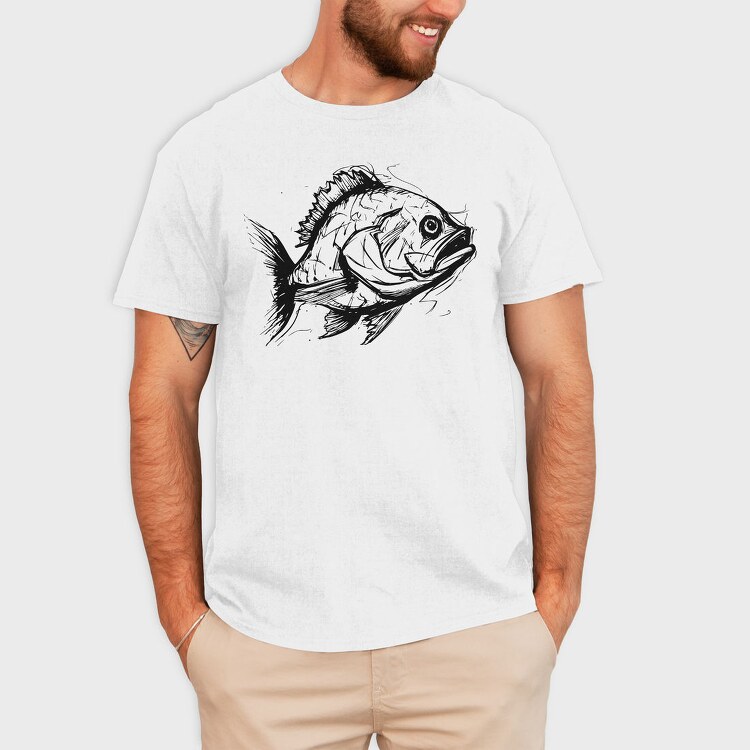 Sketch Of A Fish, Tricou Barbati (Unisex)