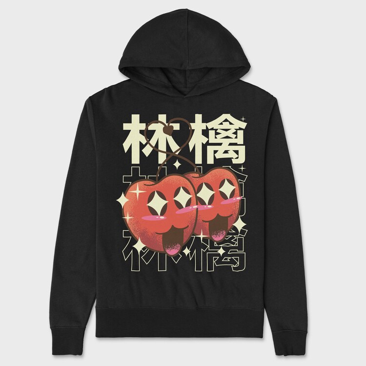 Hanorac Barbati (Unisex), Apple Crazy Kawaii