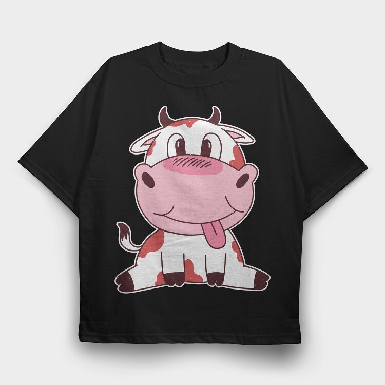 Cute Baby Cow, Tricou Oversize Barbati (Unisex)