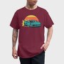 Racecar Retro Sunset, Tricou Barbati (Unisex)