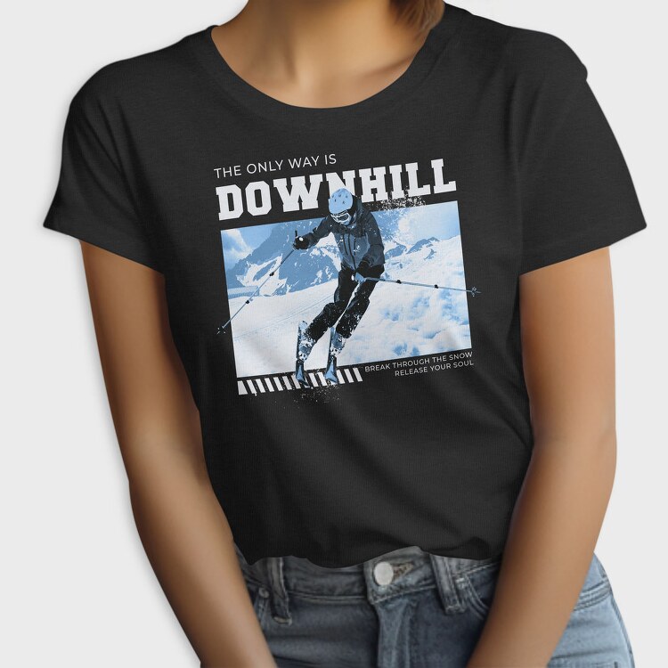 Ski Downhill Tote, Tricou Femei