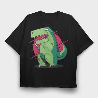 T Rex Smartphone Phone, Tricou Oversize Barbati (Unisex)