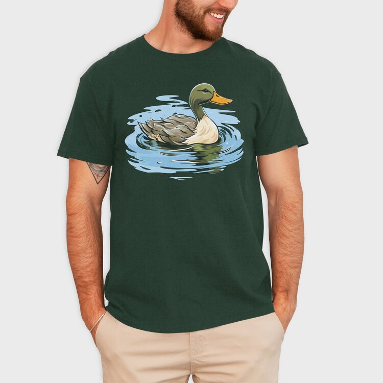 Duck on Water, Tricou Barbati (Unisex)