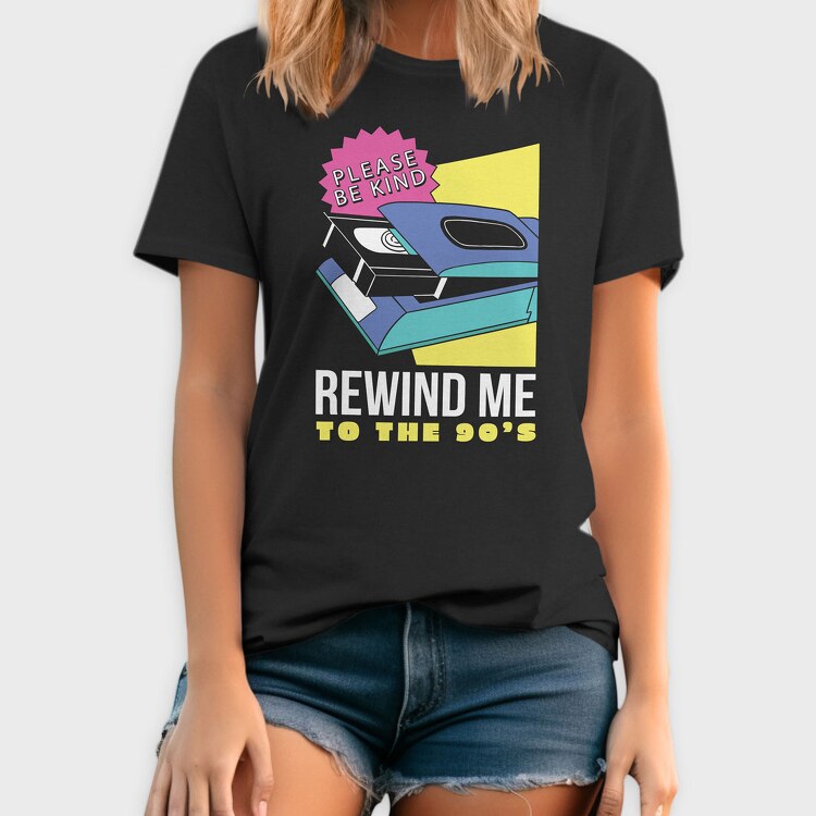 Rewind Me to the 90 S, Tricou Barbati (Unisex)