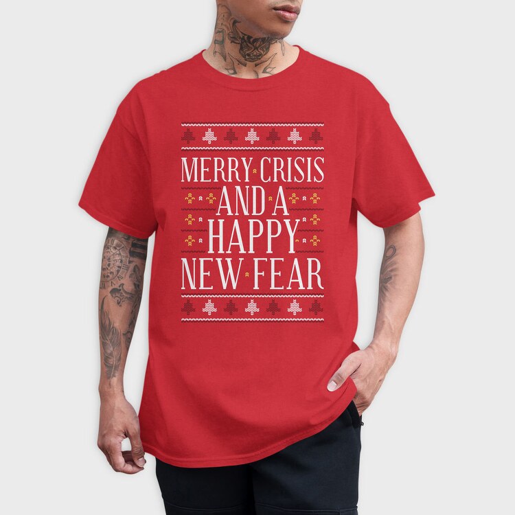 Merry Crisis Ugly Sweater, Tricou Barbati (Unisex)