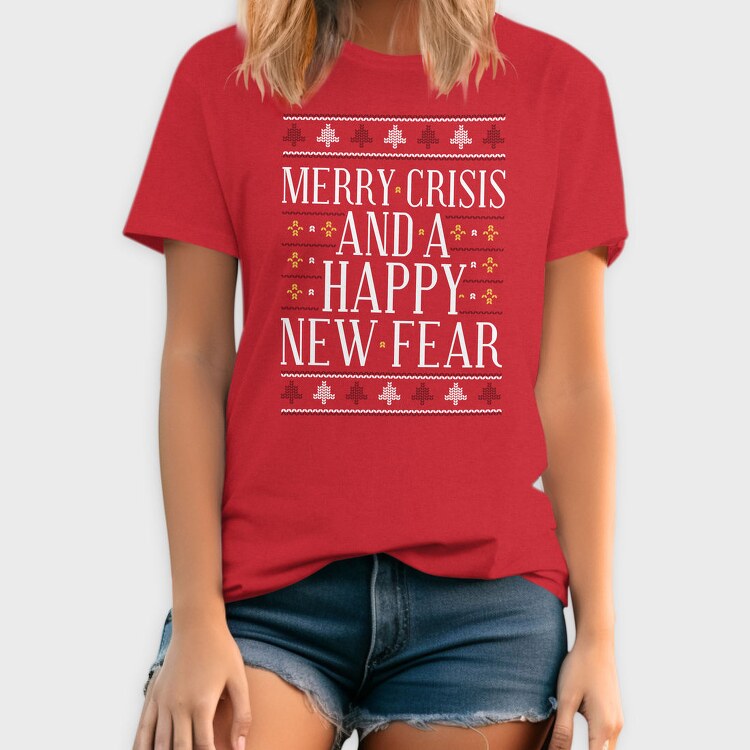 Merry Crisis Ugly Sweater, Tricou Barbati (Unisex)