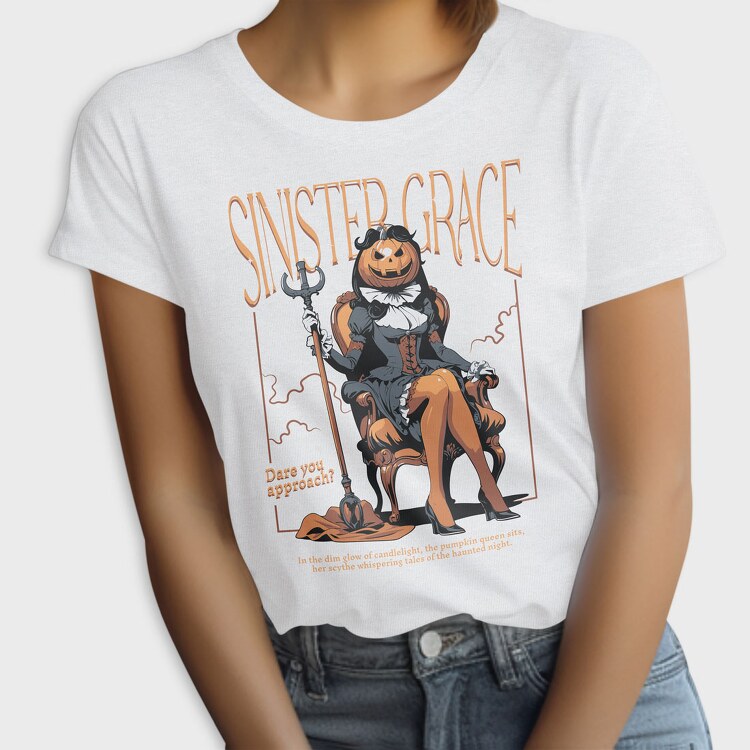 Sinister Grace Pumpkin Creepy, Tricou Femei
