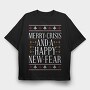 Merry Crisis Ugly Sweater, Tricou Oversize Barbati (Unisex)