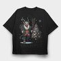 Merry Dark Krampus Cartoon, Tricou Oversize Barbati (Unisex)