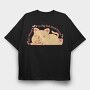 Cute Cat Eating Pizza All I Need Is My Cat And, Tricou Oversize Barbati (Unisex)
