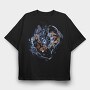 Watercolor Yin Yang Koi Fish, Tricou Oversize Barbati (Unisex)