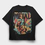 Metal Musician Abstract Music 05, Tricou Oversize Barbati (Unisex)