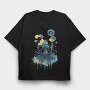 Watercolor Yoga And Meditation Dandelion, Tricou Oversize Barbati (Unisex)