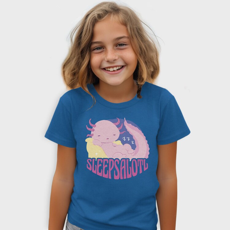 Funny Sleepy Axolotl Sleepsalotl, Tricou Copii