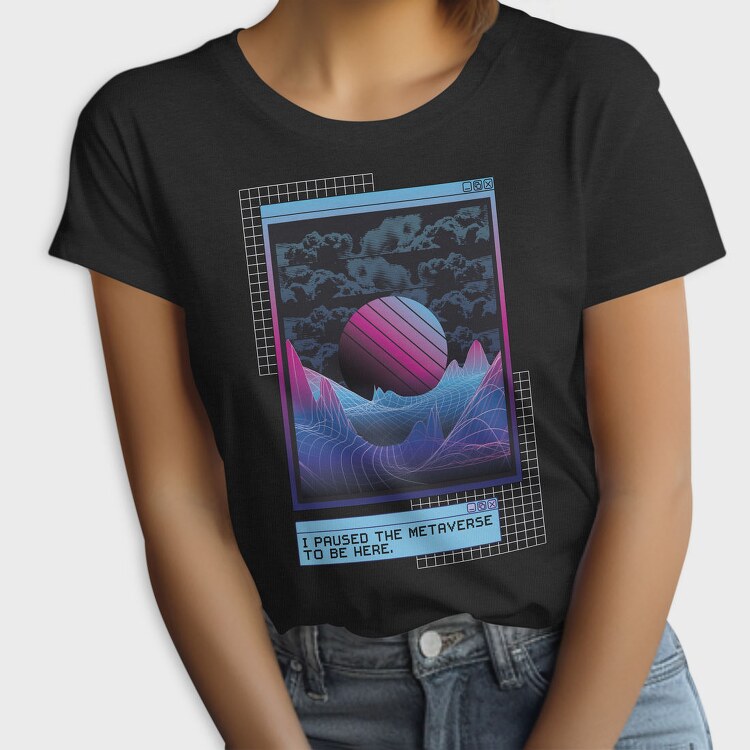 Metaverse Quote Vaporwave, Tricou Femei
