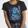 Futuristic City Neon Cyberpunk, Tricou Femei