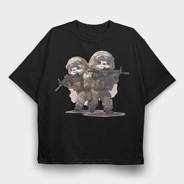 Military Sloths, Tricou Oversize Barbati (Unisex)
